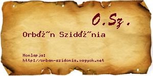 Orbán Szidónia névjegykártya