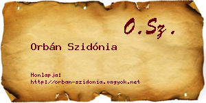 Orbán Szidónia névjegykártya
