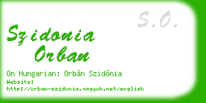 szidonia orban business card