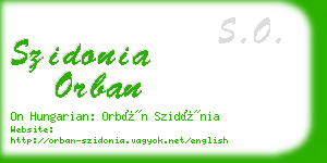 szidonia orban business card